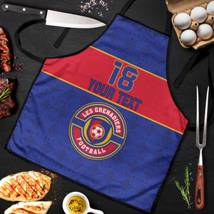 Custom Afro Haiti Football Apron Le Rouge et Bleu Sporty Style