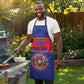 Custom Afro Haiti Football Apron Le Rouge et Bleu Sporty Style