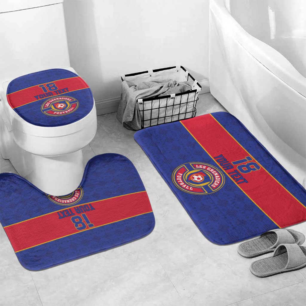 Custom Afro Haiti Football Bathroom Set Le Rouge et Bleu Sporty Style