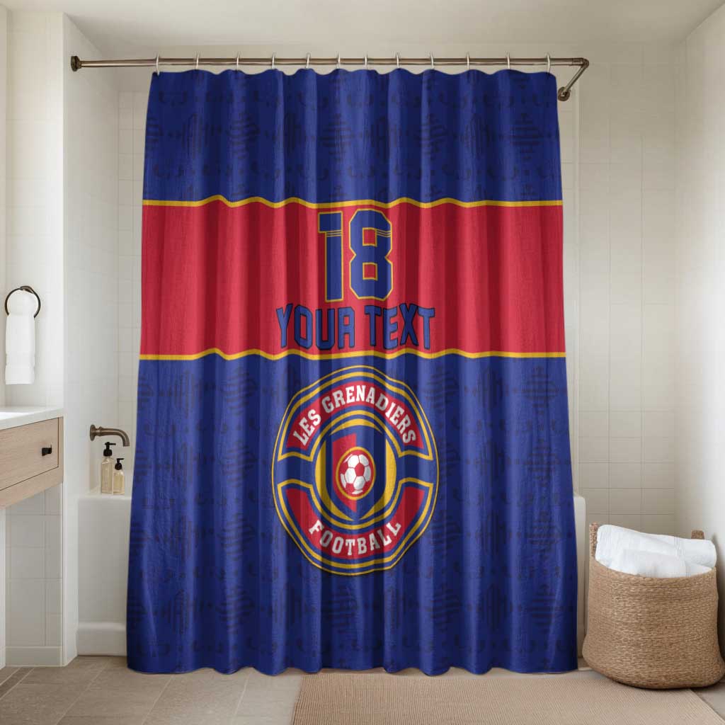 Custom Afro Haiti Football Bathroom Set Le Rouge et Bleu Sporty Style