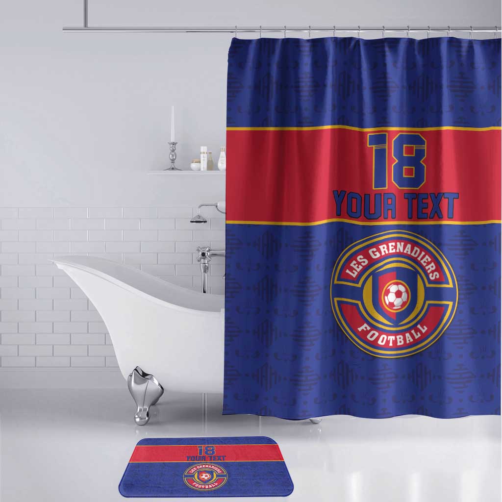 Custom Afro Haiti Football Bathroom Set Le Rouge et Bleu Sporty Style