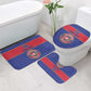 Custom Afro Haiti Football Bathroom Set Le Rouge et Bleu Sporty Style