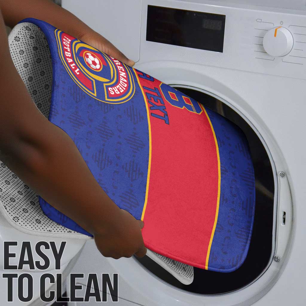 Custom Afro Haiti Football Bathroom Set Le Rouge et Bleu Sporty Style