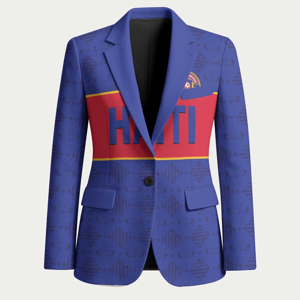 Custom Afro Haiti Football Blazer Le Rouge et Bleu Sporty Style