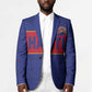 Custom Afro Haiti Football Blazer Le Rouge et Bleu Sporty Style