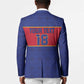 Custom Afro Haiti Football Blazer Le Rouge et Bleu Sporty Style