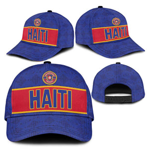 Afro Haiti Football Classic Cap Le Rouge et Bleu Sporty Style - African Pride