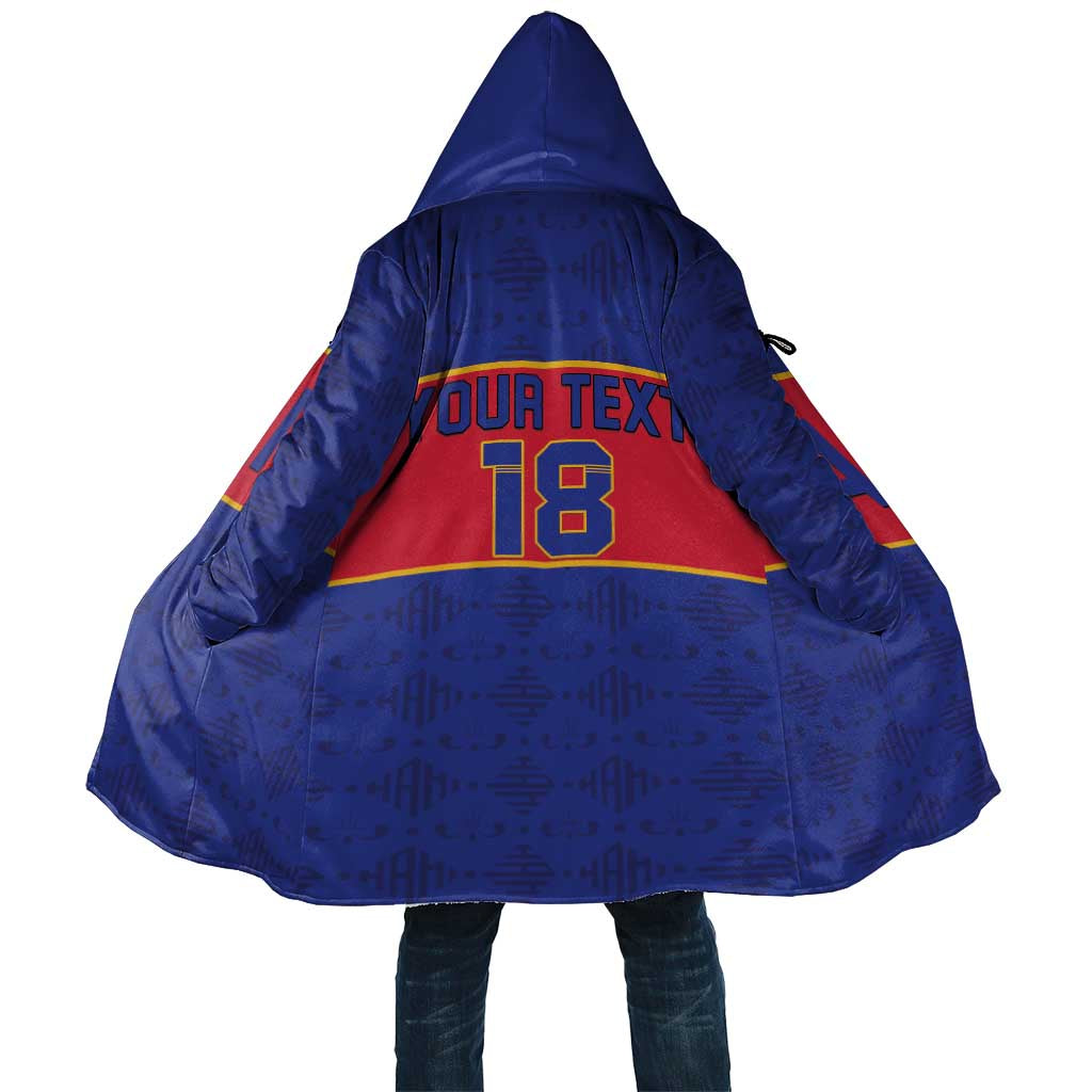 Custom Afro Haiti Football Cloak Le Rouge et Bleu Sporty Style