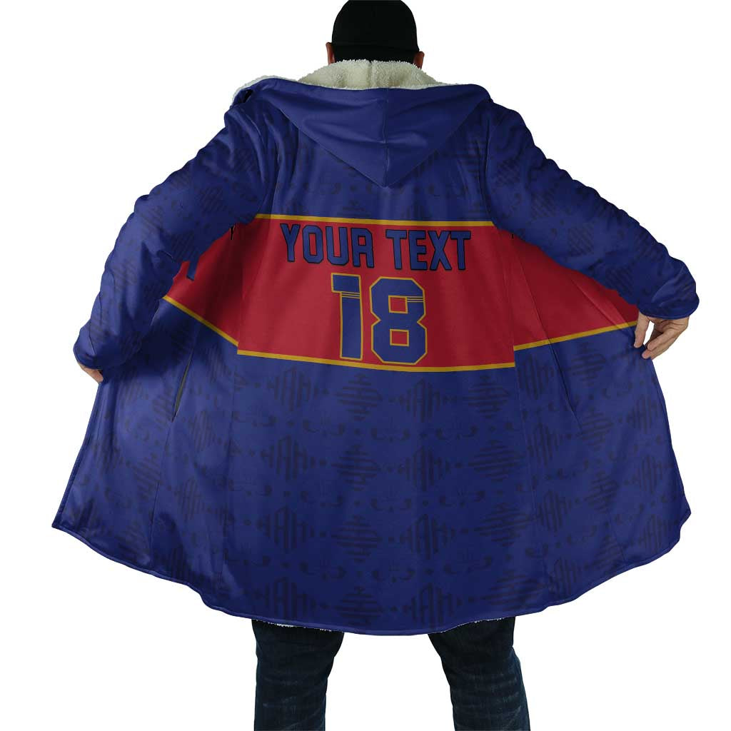 Custom Afro Haiti Football Cloak Le Rouge et Bleu Sporty Style