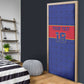 Custom Afro Haiti Football Door Cover Le Rouge et Bleu Sporty Style