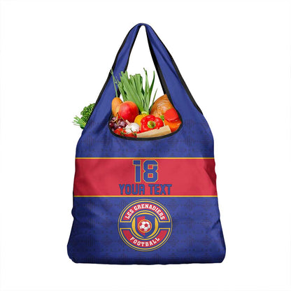 Custom Afro Haiti Football Grocery Bag Le Rouge et Bleu Sporty Style - African Pride