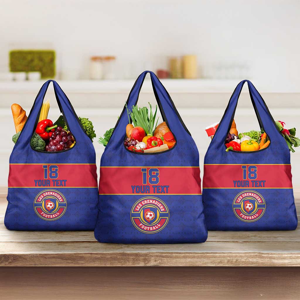 Custom Afro Haiti Football Grocery Bag Le Rouge et Bleu Sporty Style - African Pride