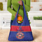Custom Afro Haiti Football Grocery Bag Le Rouge et Bleu Sporty Style - African Pride