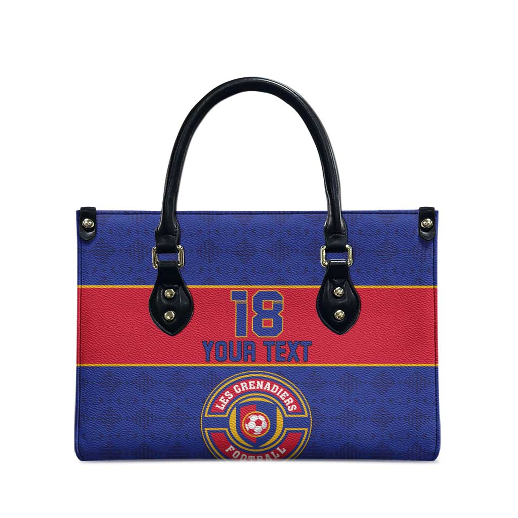 Custom Afro Haiti Football Leather Bag Le Rouge et Bleu Sporty Style