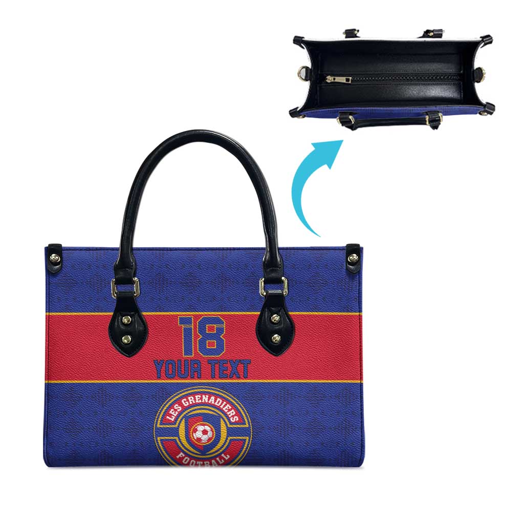 Custom Afro Haiti Football Leather Bag Le Rouge et Bleu Sporty Style