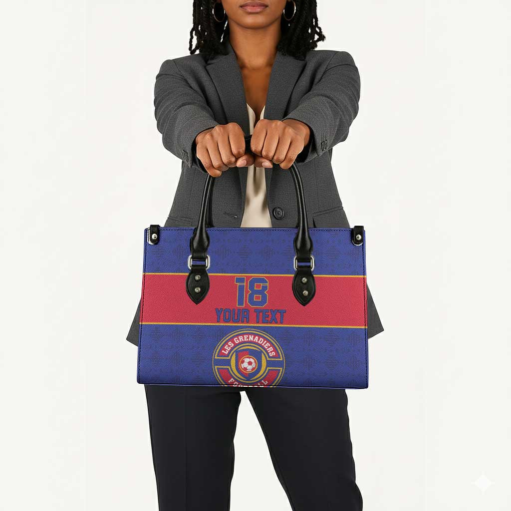 Custom Afro Haiti Football Leather Bag Le Rouge et Bleu Sporty Style
