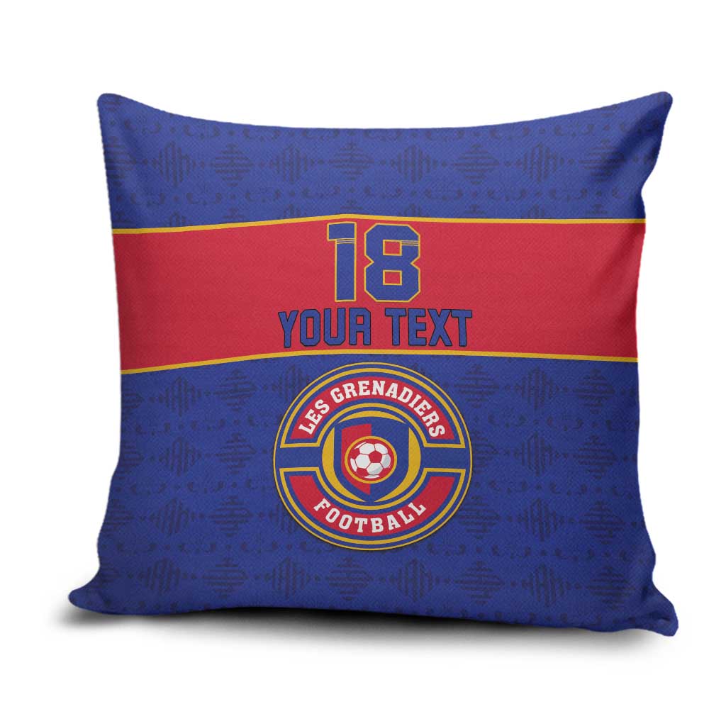Custom Afro Haiti Football Pillow Cover Le Rouge et Bleu Sporty Style