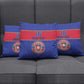 Custom Afro Haiti Football Pillow Cover Le Rouge et Bleu Sporty Style