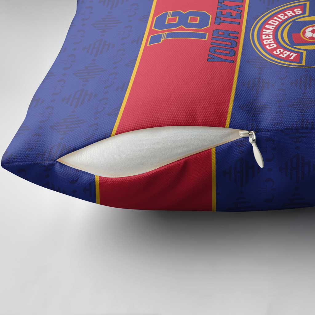 Custom Afro Haiti Football Pillow Cover Le Rouge et Bleu Sporty Style