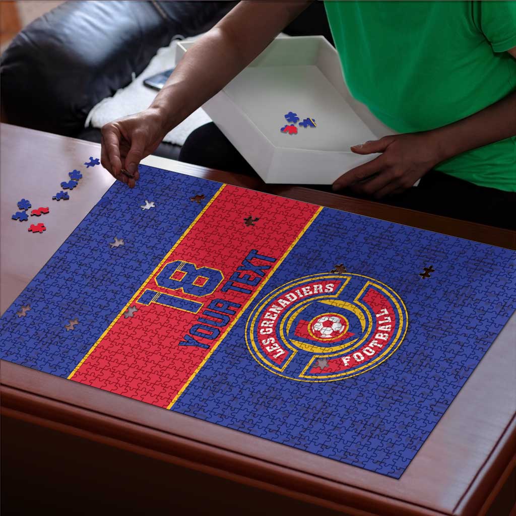 Custom Afro Haiti Football Puzzle Le Rouge et Bleu Sporty Style