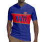 Custom Afro Haiti Football Rugby Jersey Le Rouge et Bleu Sporty Style - African Pride