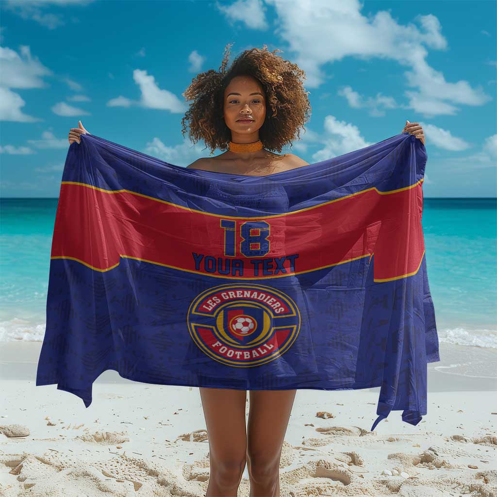 Custom Afro Haiti Football Sarong Le Rouge et Bleu Sporty Style - African Pride