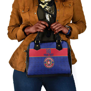 Custom Afro Haiti Football Shoulder Handbag Le Rouge et Bleu Sporty Style - African Pride