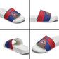 Custom Afro Haiti Football Slide Sandals Le Rouge et Bleu Sporty Style