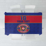 Custom Afro Haiti Football Tablecloth Le Rouge et Bleu Sporty Style - African Pride