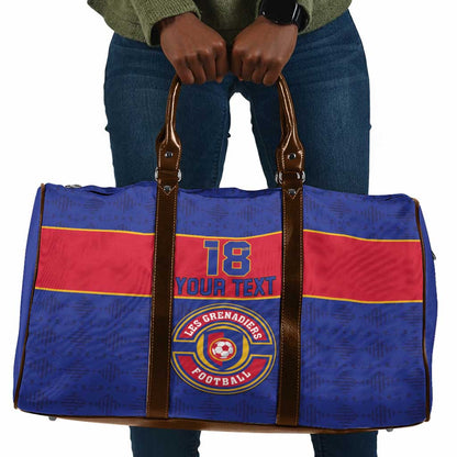 Custom Afro Haiti Football Travel Bag Le Rouge et Bleu Sporty Style