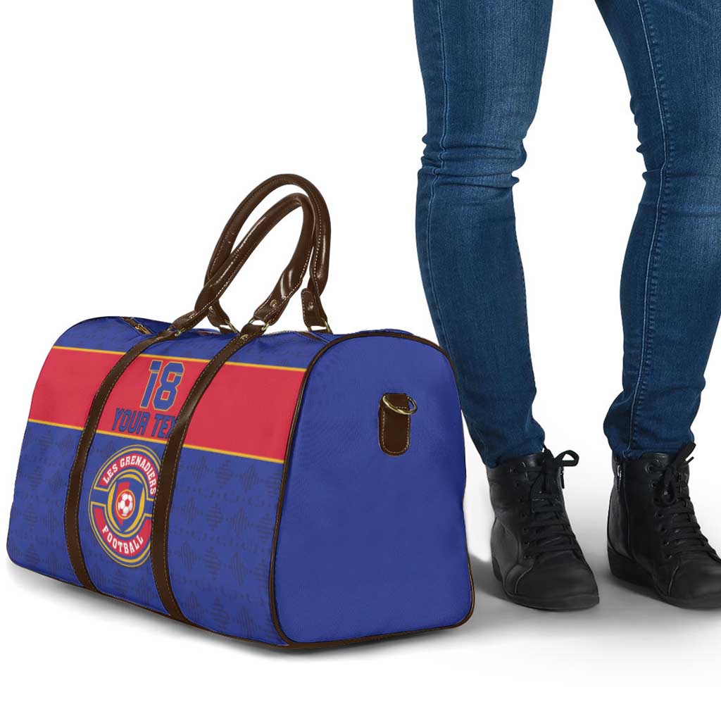 Custom Afro Haiti Football Travel Bag Le Rouge et Bleu Sporty Style