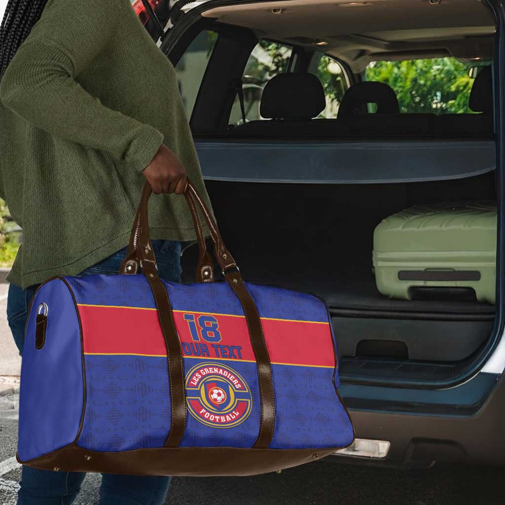 Custom Afro Haiti Football Travel Bag Le Rouge et Bleu Sporty Style