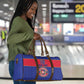 Custom Afro Haiti Football Travel Bag Le Rouge et Bleu Sporty Style
