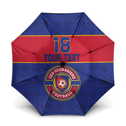 Custom Afro Haiti Football Umbrella Le Rouge et Bleu Sporty Style
