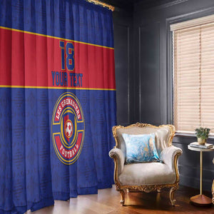 Custom Afro Haiti Football Window Curtain Le Rouge et Bleu Sporty Style - African Pride