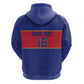 Custom Afro Haiti Football Zip Hoodie Le Rouge et Bleu Sporty Style - African Pride