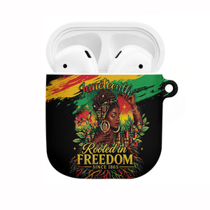 Juneteenth Rooted in Freedom AirPods Case Black Pride African Queen