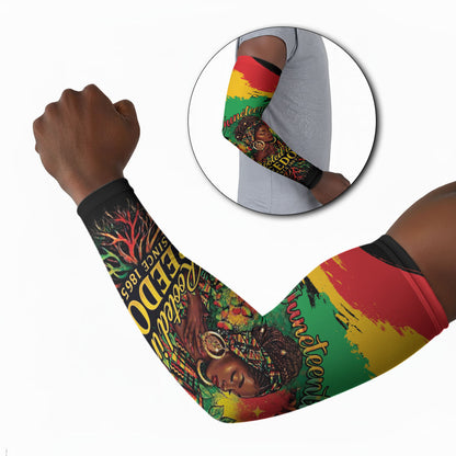 Juneteenth Rooted in Freedom Arm Sleeves Black Pride African Queen