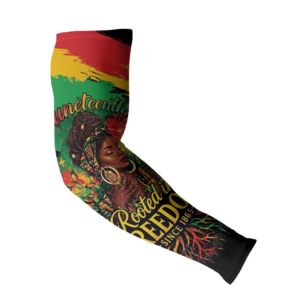 Juneteenth Rooted in Freedom Arm Sleeves Black Pride African Queen