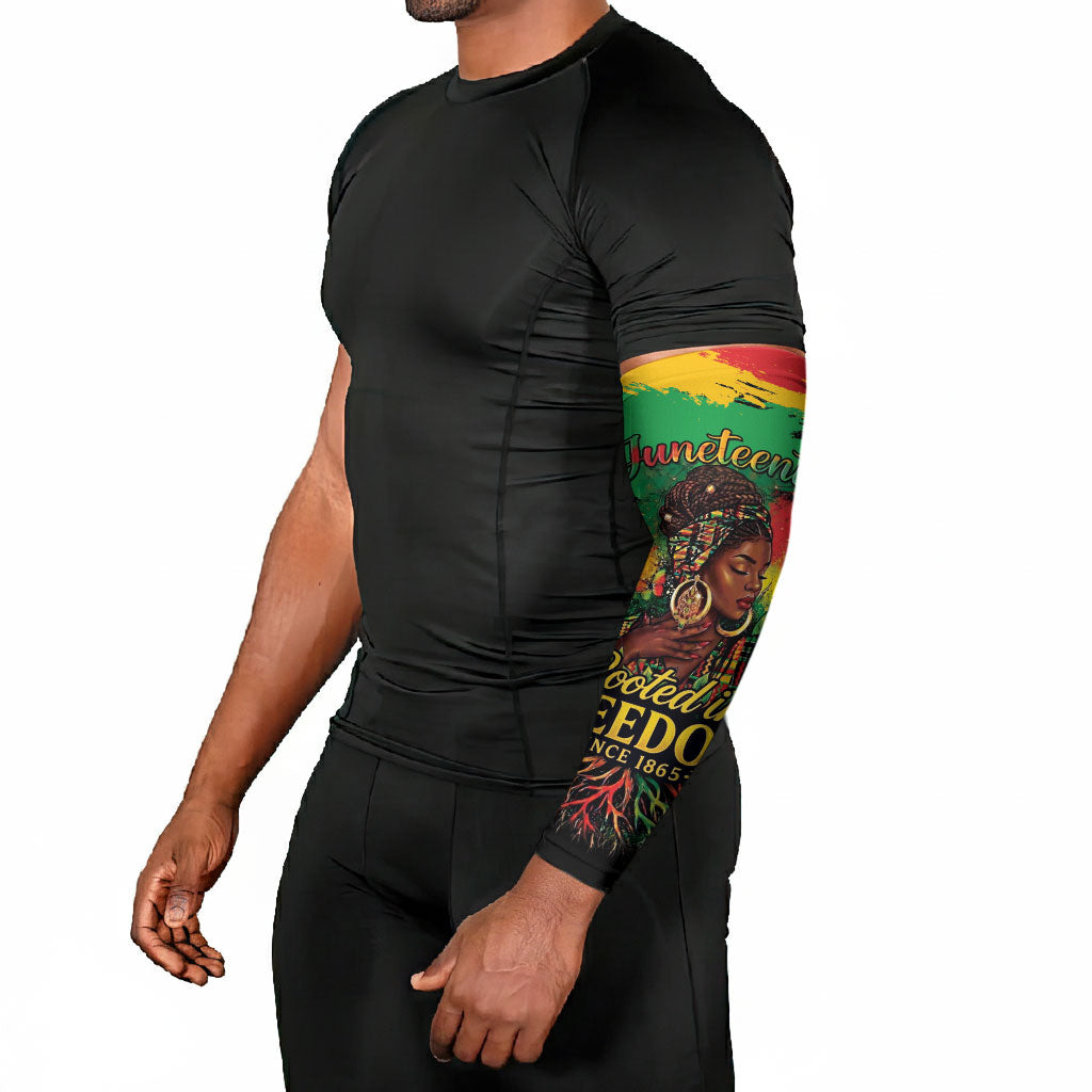 Juneteenth Rooted in Freedom Arm Sleeves Black Pride African Queen