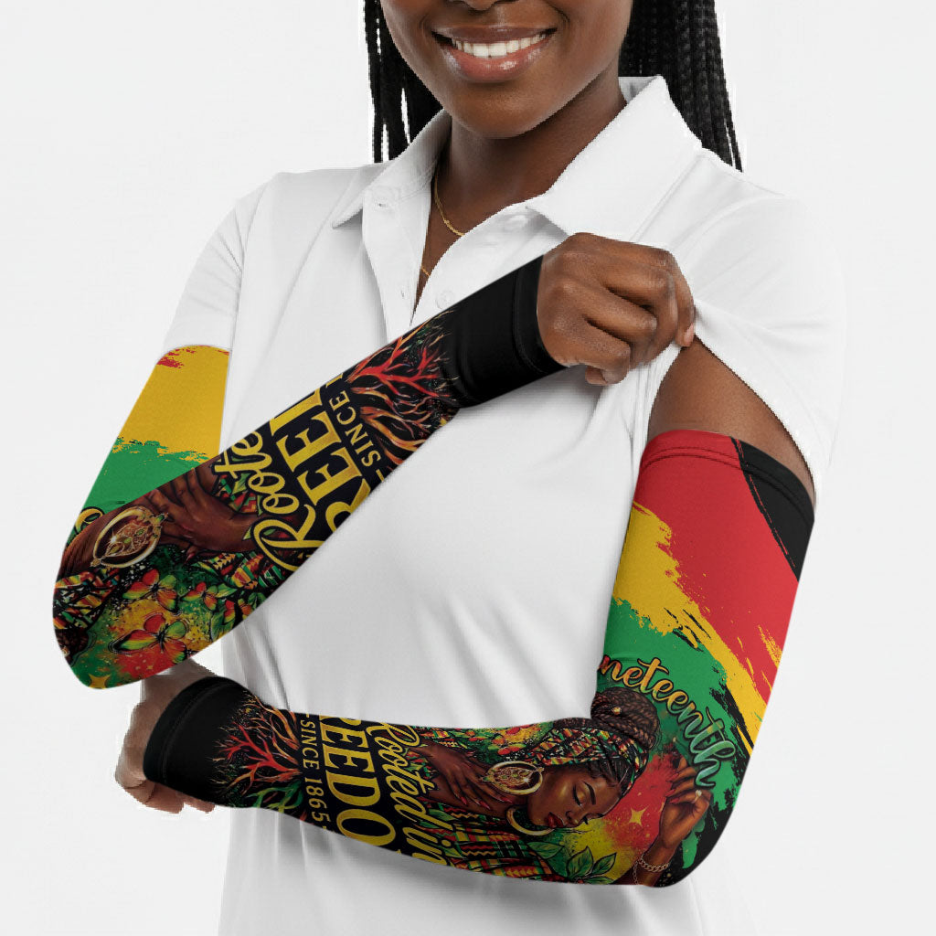 Juneteenth Rooted in Freedom Arm Sleeves Black Pride African Queen