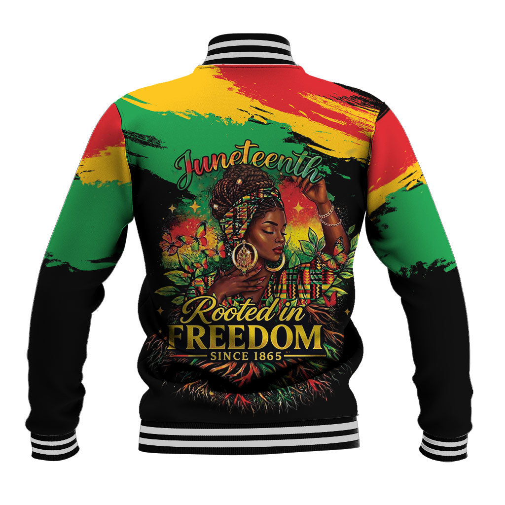 Juneteenth Rooted in Freedom Baseball Jacket Black Pride African Queen