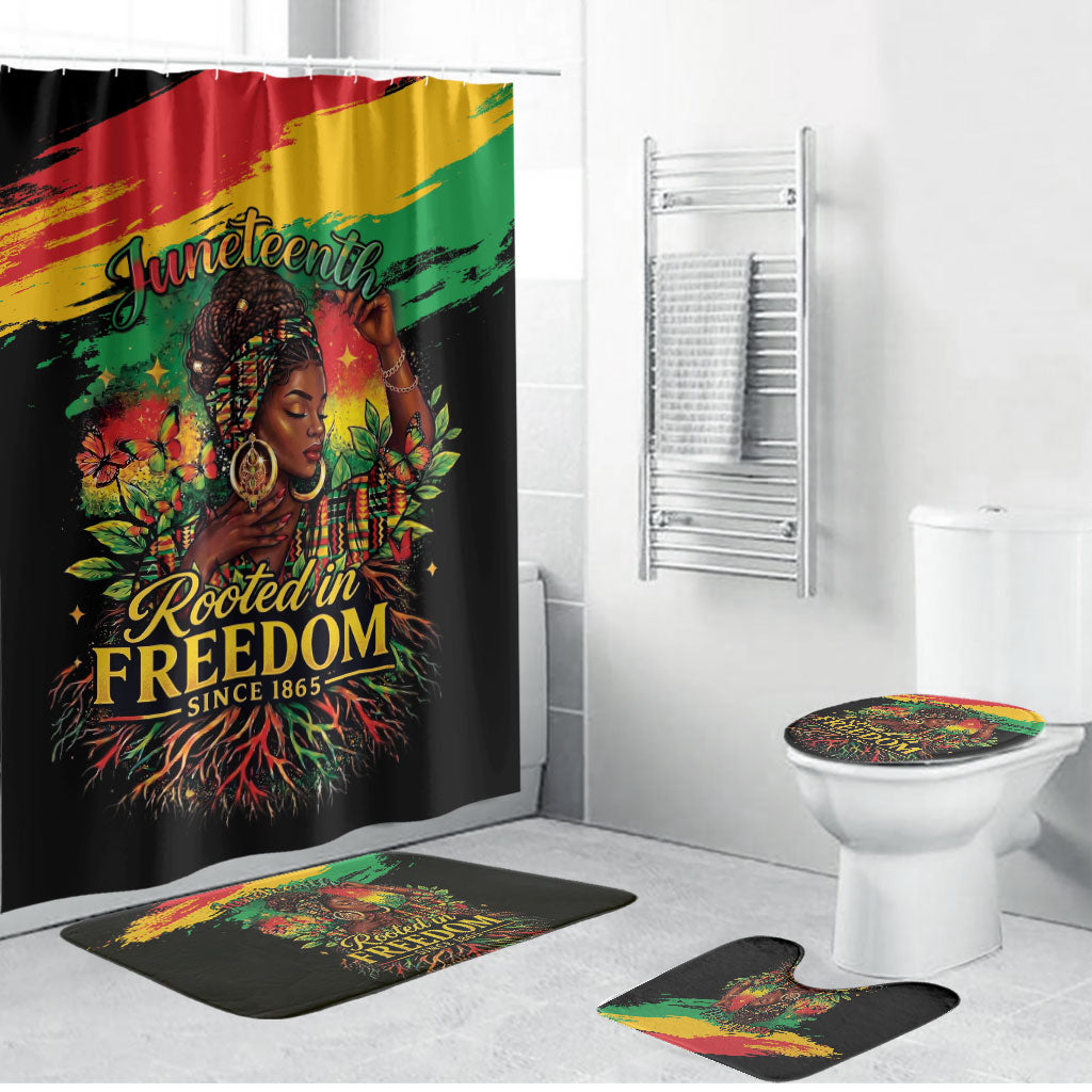 Juneteenth Rooted in Freedom Bathroom Set Black Pride African Queen