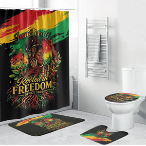 Juneteenth Rooted in Freedom Bathroom Set Black Pride African Queen