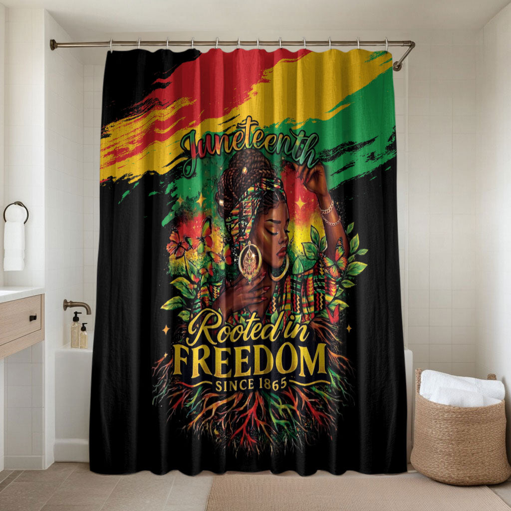 Juneteenth Rooted in Freedom Bathroom Set Black Pride African Queen