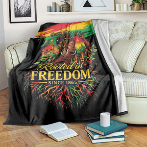 Juneteenth Rooted in Freedom Blanket Black Pride African Queen