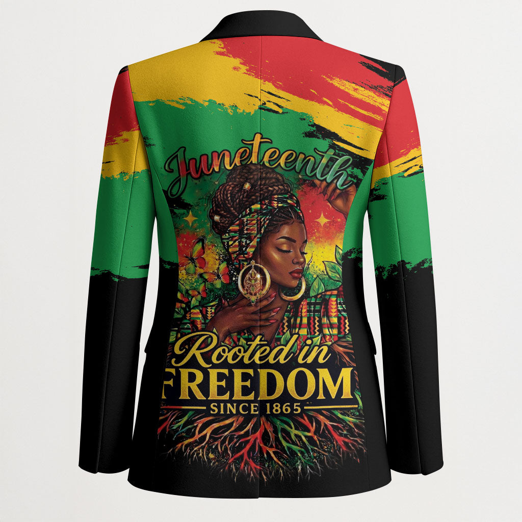 Juneteenth Rooted in Freedom Blazer Black Pride African Queen