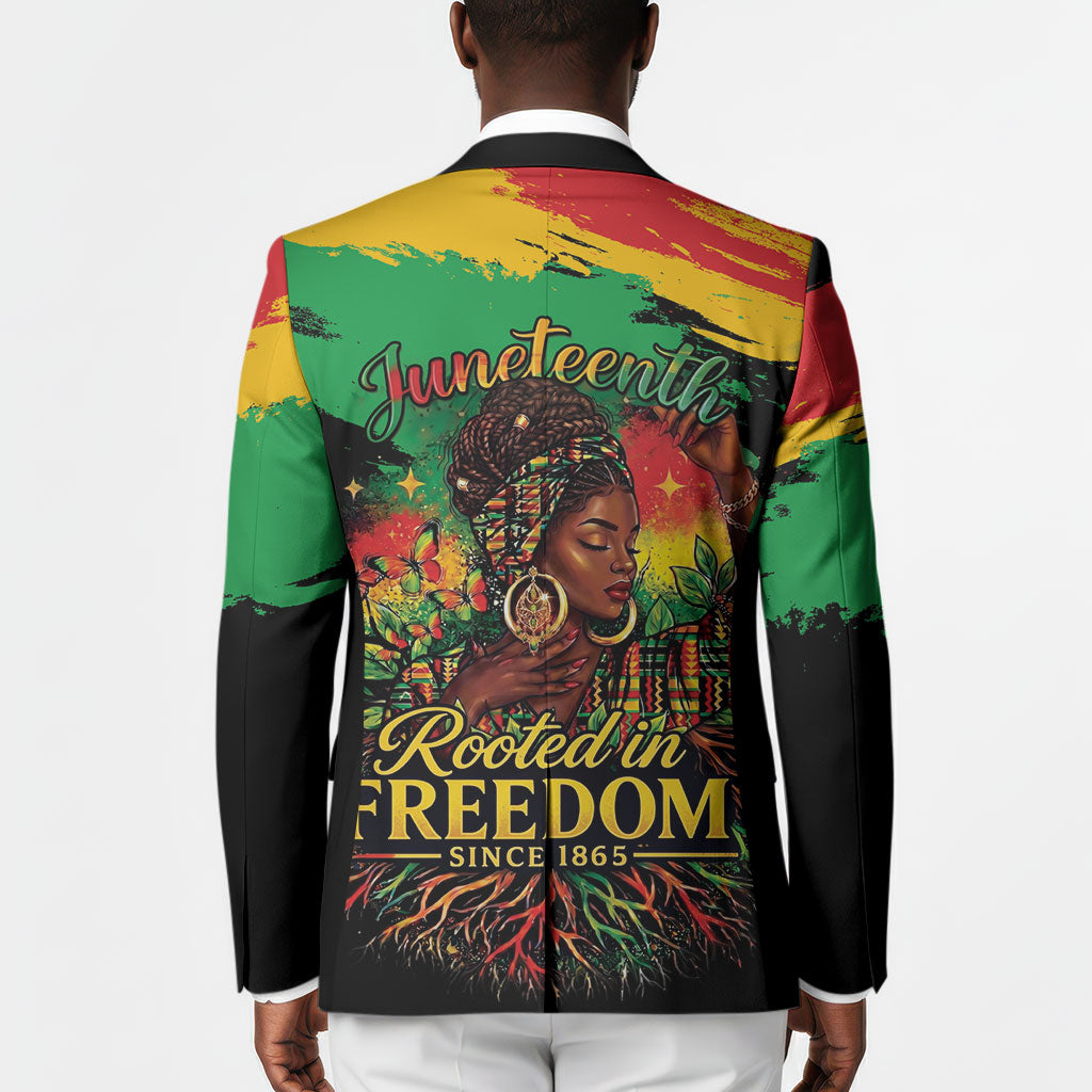 Juneteenth Rooted in Freedom Blazer Black Pride African Queen