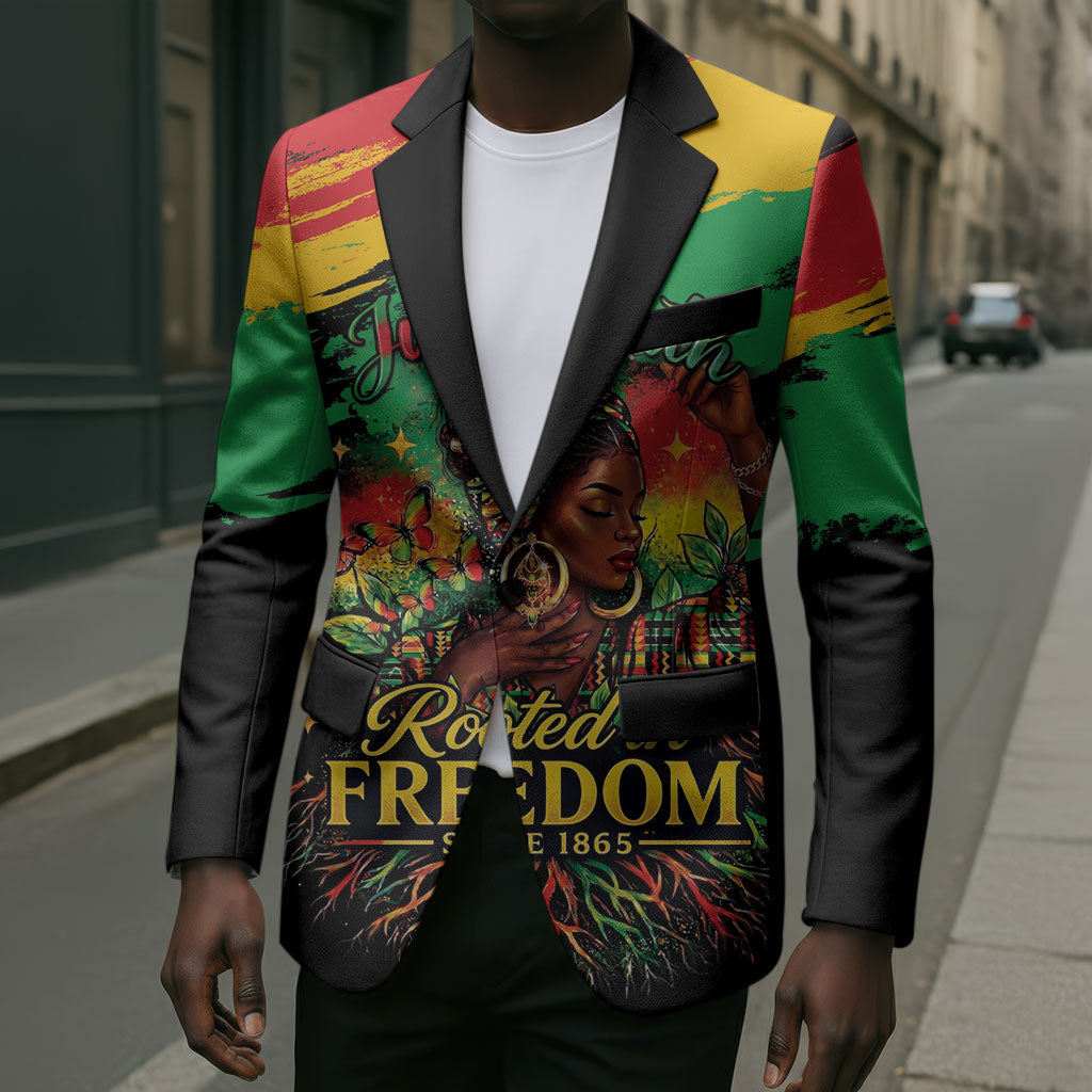 Juneteenth Rooted in Freedom Blazer Black Pride African Queen