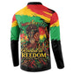 Juneteenth Rooted in Freedom Button Sweatshirt Black Pride African Queen